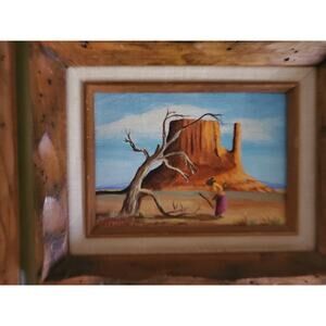 Northern Arizona Landscapes acrylic painting "The wood Gatherer" by Walters 1979